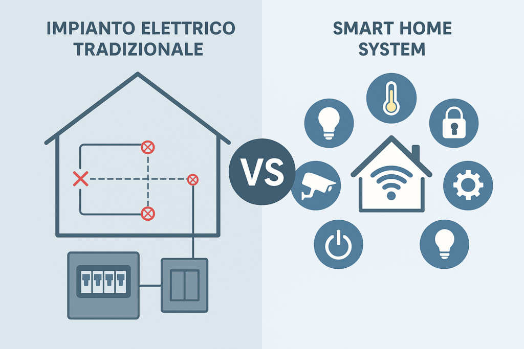 impianto elettrico casa tradizionale o domotico