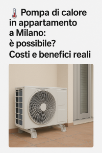 Pompa di calore in appartamento a Milano
