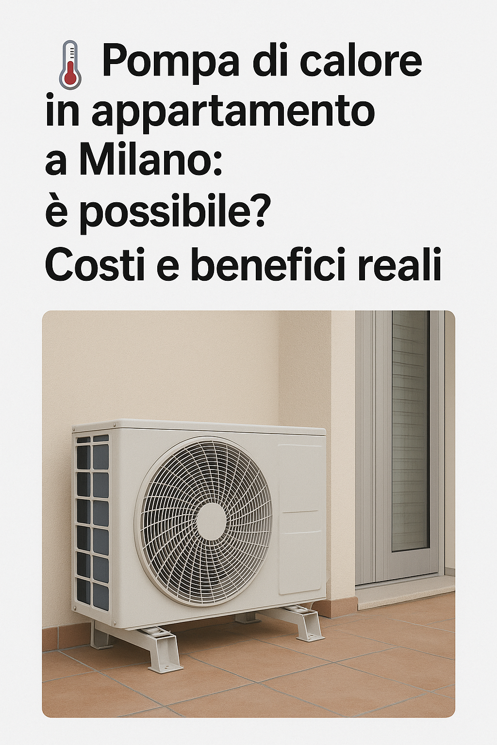 Pompa di calore in appartamento a Milano